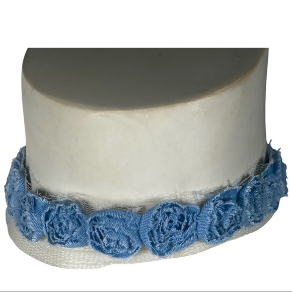 Blue denim rose lace ended handcrafted choker - Picture 4 of 4
